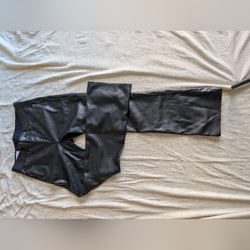 GAP Black Faux Leather Trousers